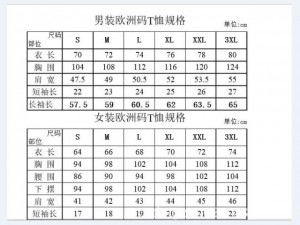 7777777 亚洲和欧洲尺码表，全面覆盖，精准匹配