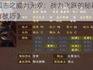 《三国志之威力无双：战力飞跃的秘籍与玩家提升技巧》