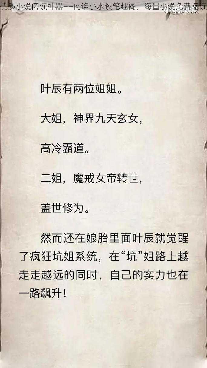 优质小说阅读神器——肉馅小水饺笔趣阁，海量小说免费阅读