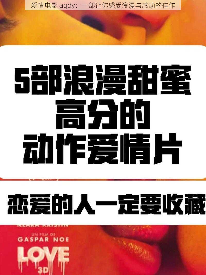 爱情电影 aqdy：一部让你感受浪漫与感动的佳作