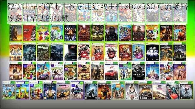 微软出品的第七世代家用游戏主机 xbox360 可流畅播放多种格式的视频