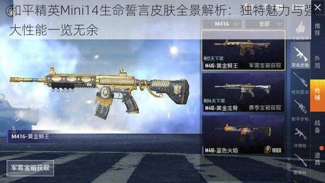 和平精英Mini14生命誓言皮肤全景解析：独特魅力与强大性能一览无余