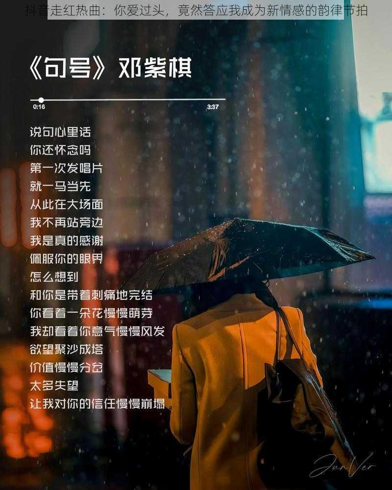 抖音走红热曲：你爱过头，竟然答应我成为新情感的韵律节拍