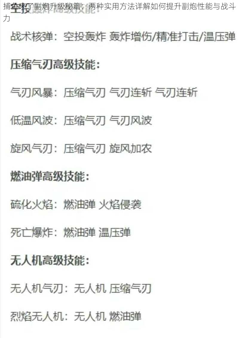 捕鱼来了副炮升级秘籍：两种实用方法详解如何提升副炮性能与战斗力