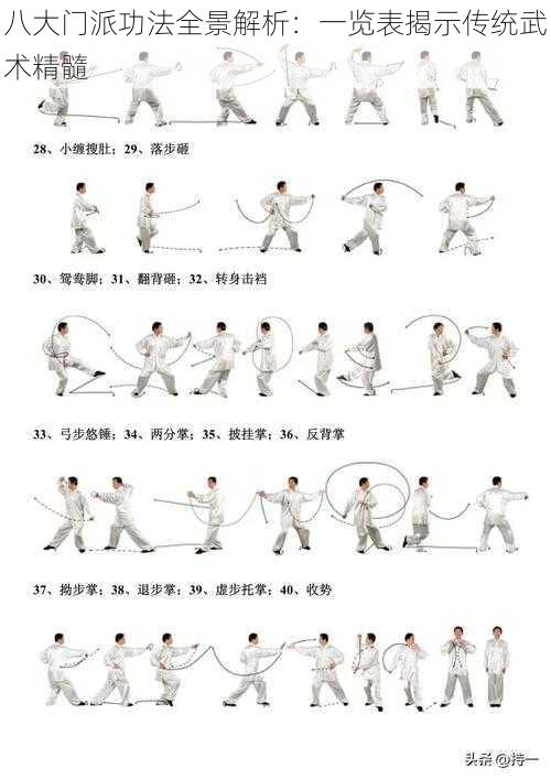 八大门派功法全景解析：一览表揭示传统武术精髓