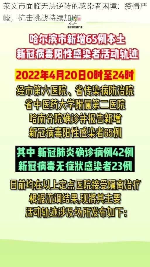 莱文市面临无法逆转的感染者困境：疫情严峻，抗击挑战持续加剧