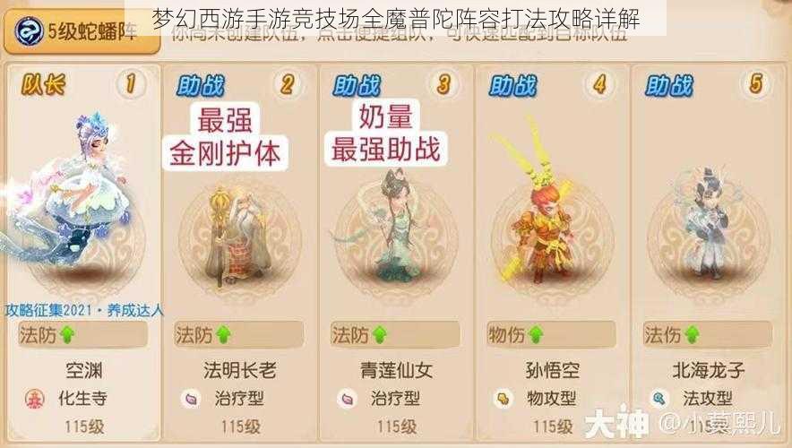 梦幻西游手游竞技场全魔普陀阵容打法攻略详解