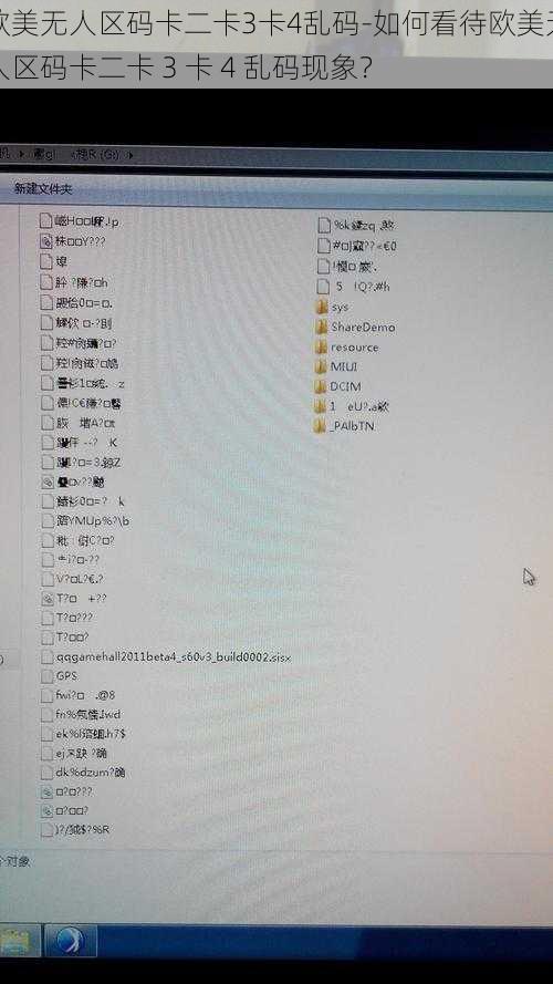 欧美无人区码卡二卡3卡4乱码-如何看待欧美无人区码卡二卡 3 卡 4 乱码现象？