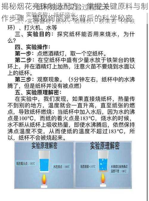 揭秘烟花亮珠制造配方：掌握关键原料与制作步骤，揭秘绚丽光彩背后的科学秘密